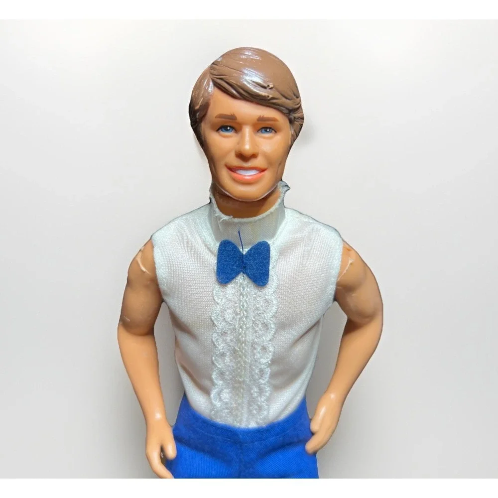 Vintage 1980's Mattel Barbie Ken Doll Hair Blue Eyes‎ w/ Sleeveless Tux Shirt K2